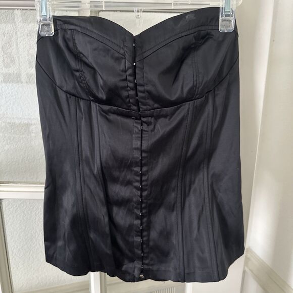 Satin Corset Top Black Women’s Large Forever 21 Goth - Picture 10 of 10